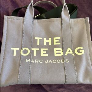 Marc Jacobs Gray Canvas Tote Bag